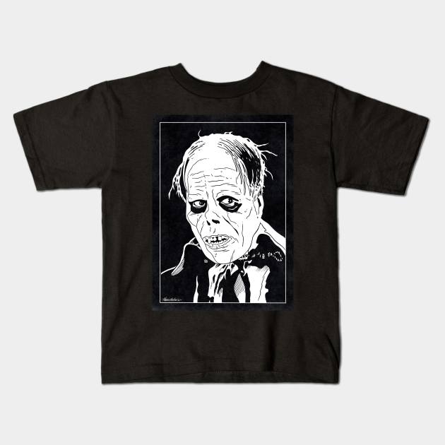 THE PHANTOM OF THE OPERA (Black and White) Kids T-Shirt by Famous Weirdos